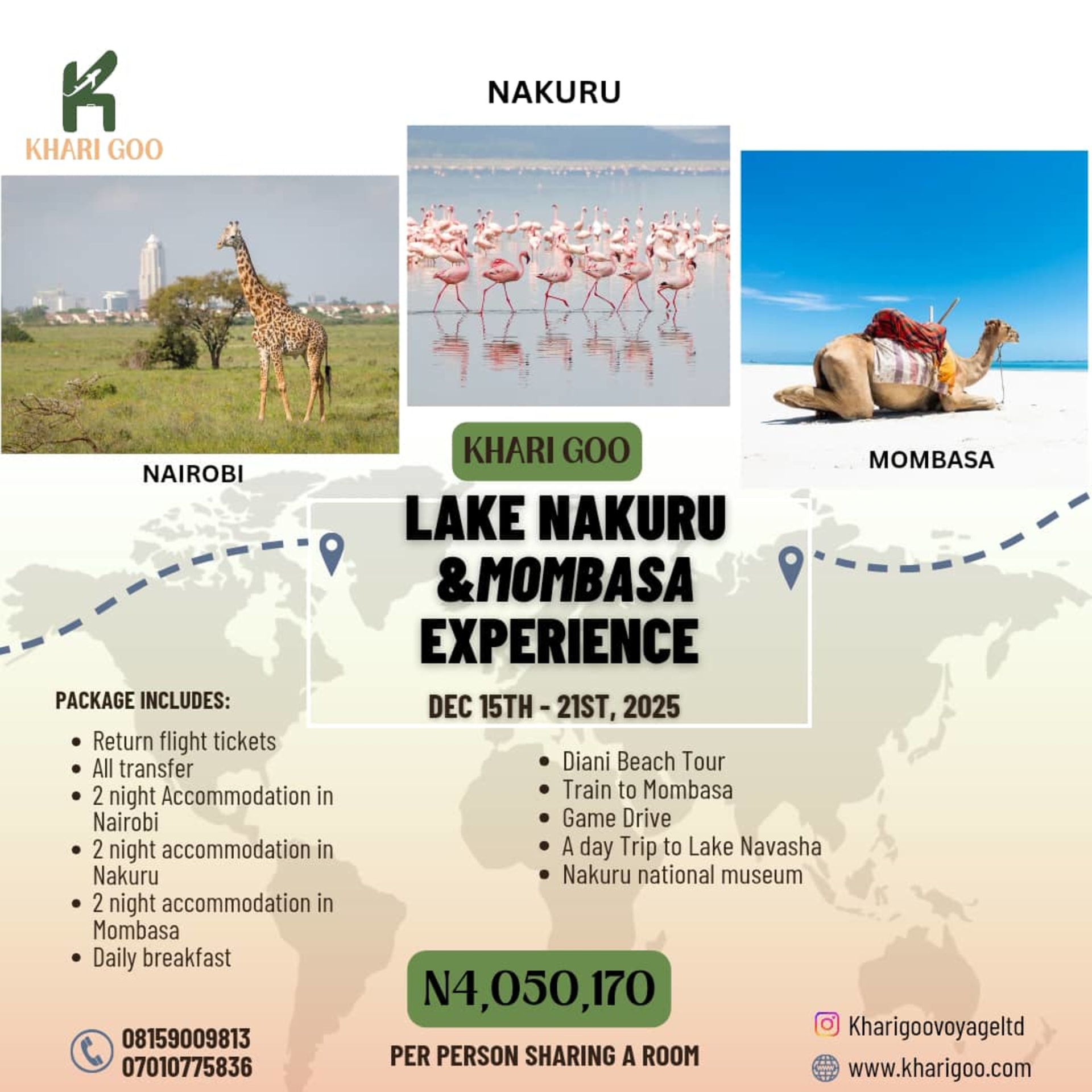 Lake Nakuru & Mombasa Experience