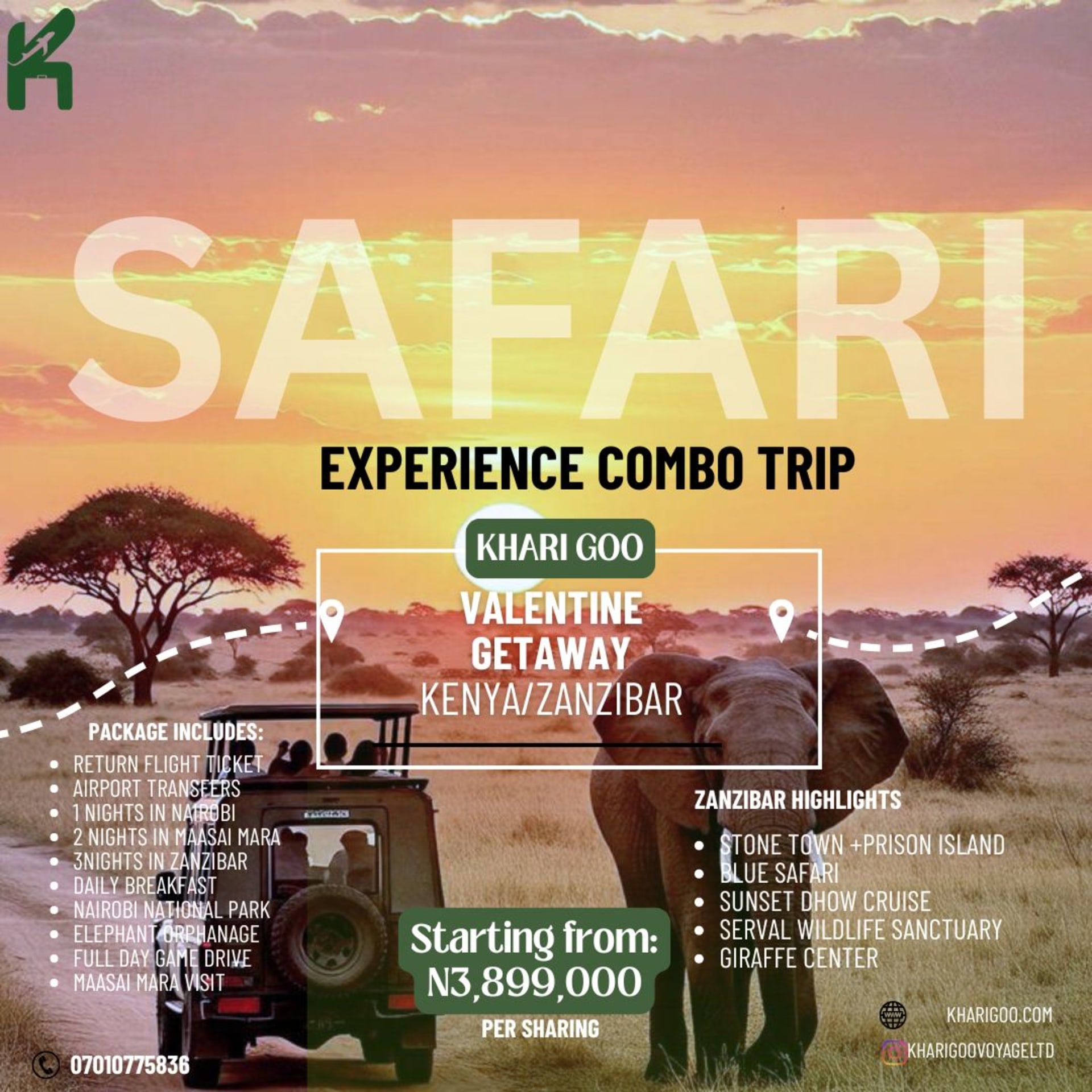 Experience Kenya & Zanzibar Valentine Gataway